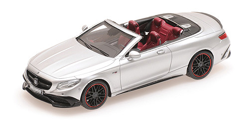 Minichamps 1:43 Brabus 850 Mercedes-AMG S63 S-Class Cabriolet - 2016 - silver 