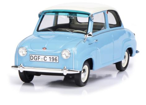 Schuco 1:18 Goggomobil blau/weiß 