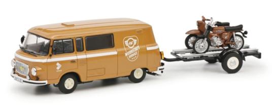 Schuco 1:43 Barkas B1000 Anh.m.2 Motorräder 450364200 