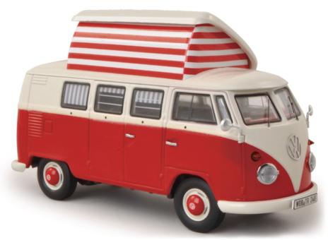 Schuco 1:43 VW T1b Camper rot/beige 450377900 