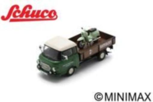 Schuco 1:43 Barkas B 1000 + Simson Kundendienst + Figur 