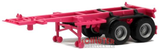 Herpa SZ 20' Trailer 2-achs Containerauflieger magenta 