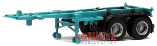 Herpa SZ 20\' Trailer 2-achs Containerauflieger türkis 