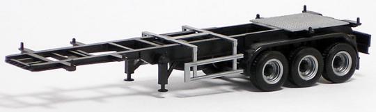 Herpa SZ 20\'/30\' Trailer 3-achs Containerauflieger schwarz 