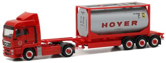 Herpa LKW MAN TG-S LX Tank-Cont-SZ Hoyer 