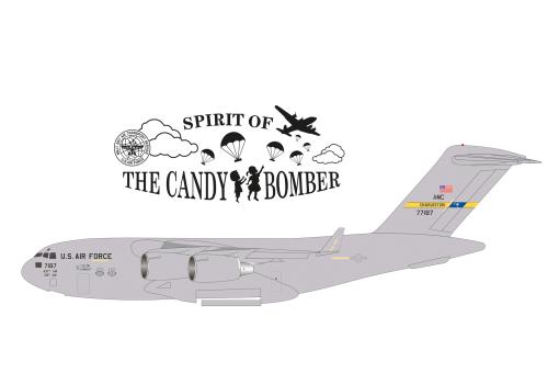 Herpa Wings 1:500 Boeing C-17A Globemaster III USAF Candy Bomber 537964 