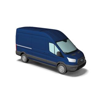 Busch Ford Transit Kasten, Blau 