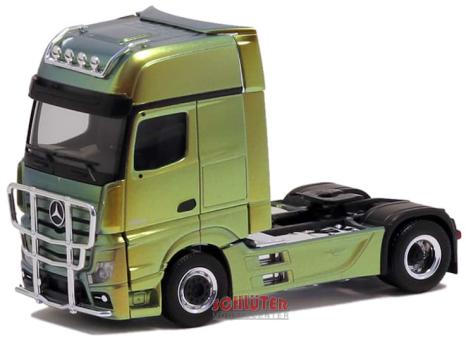 Herpa LKW MB Actros 11 Gigaspace SZM grünmetallic Flip Flop 