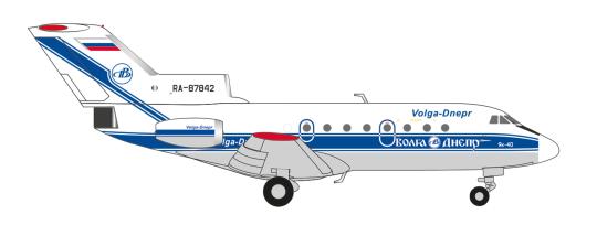 Herpa Wings 1:200 Yakovlev Yak-40 Volga Dnepr 