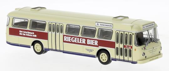 Brekina Stadtbus Büssing Senator Riegeler Bier aus Freiburg 59377 