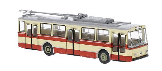 Brekina Stadtbus Skoda Tr 14, elfenbein/rot 61375 