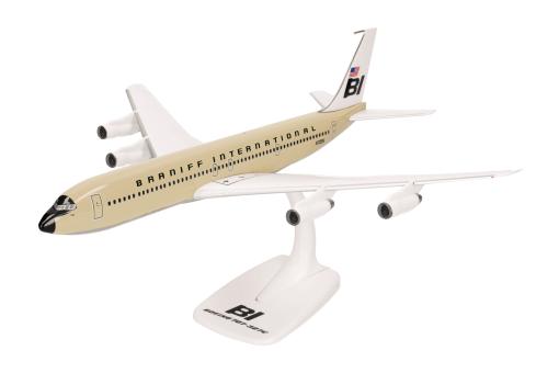 Herpa Snap Wings 1:144 Boeing 707-300 Braniff solid beige 614023 