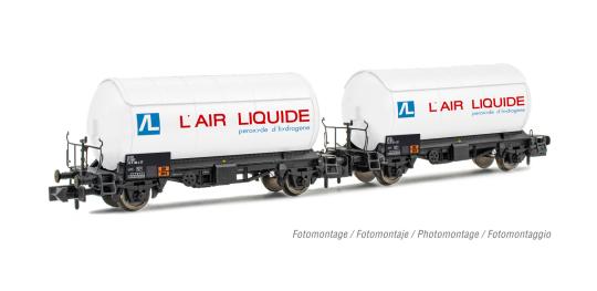 Arnold 2-tlg. Set 2-achs. Gaskesselwagen, Air Liquide, Ep. I 