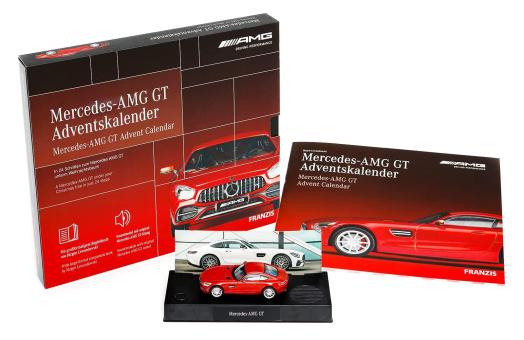 Franzis Verlag 1:43 Adventskalender Mercedes-Benz AMG GT - red 