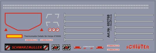 Decals für LKW-Dekor für Thermomulde (10,0 x 3,4 cm) 