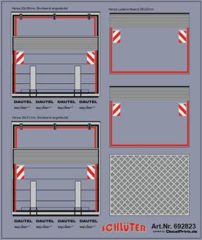 Decals für LKW-Dekor für Ladebordwand Details (65 x 78 mm) 