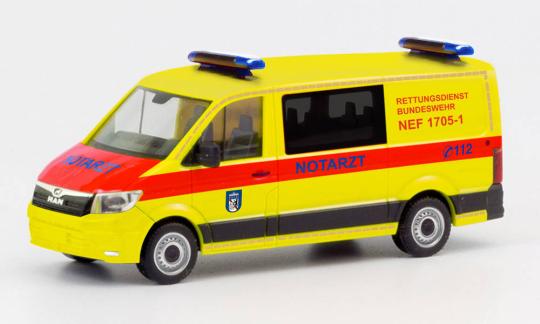 Herpa MAN TG-E Halbbus FD,NEF Rettungsdienst Bundeswehr Berl 