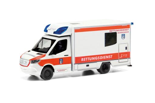 Herpa MB Sprinter 18 RTW Fahrtec Bundeswehr Notarzt 700801 