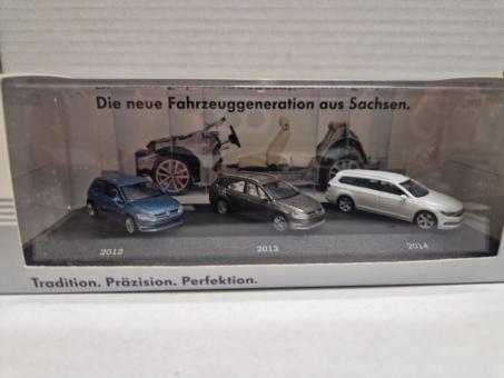 Rietze Set VW Golf VII + Golf Variant + Passat Variant VW Sachsen 