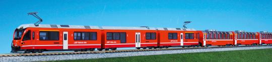KATO 1:160 Rhätische Bahn Bernina Express 3-tlg Wagen Set 