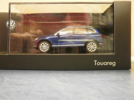 Herpa 1:43 PKW VW Touareg 2015, blaumetallic 