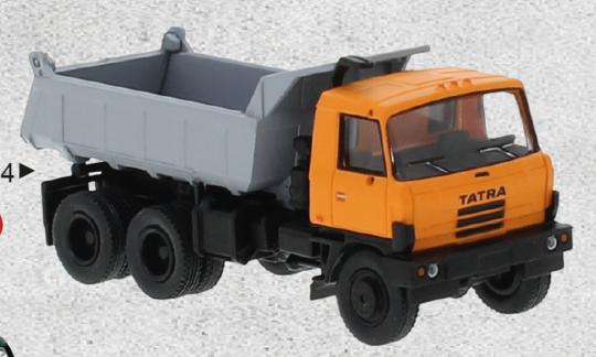 Brekina LKW Tatra 815 Kipper, orange Pritsche grau 