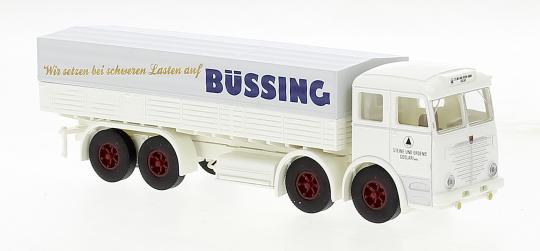 Brekina LKW Büssing 16000 Pritsche Plane Steine und Erden 