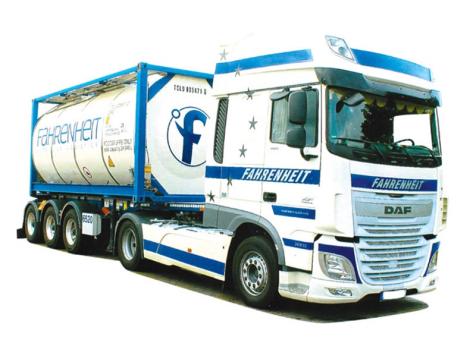 AWM LKW DAF XF 106 SC/Aerop 20' Tank-Cont-Sz Fahrenheit 