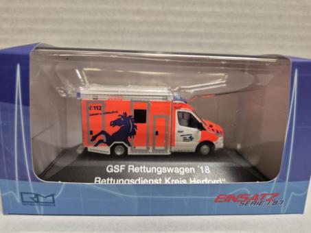 Rietze MB Sprinter GSF RTW ´18 Rettungsdienst Kreis Herford 