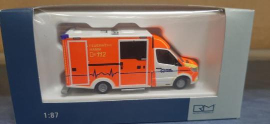 Rietze MB Sprinter WAS Design-RTW´18 Feuerwehr Hamm 76172 