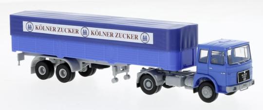 Brekina LKW MAN F7 Pritsche/Plane-SZ Kölner Zucker 