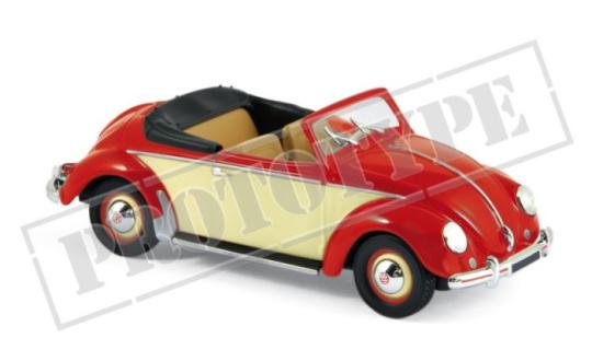NOREV 1:43 Volkswagen Käfer Hebmüller - 1949 - red/creme 840022 