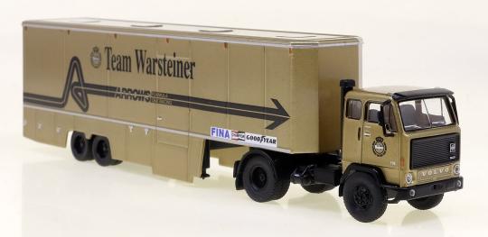 Brekina LKW Volvo F89 Renntransporter-SZ Warsteiner 85680 