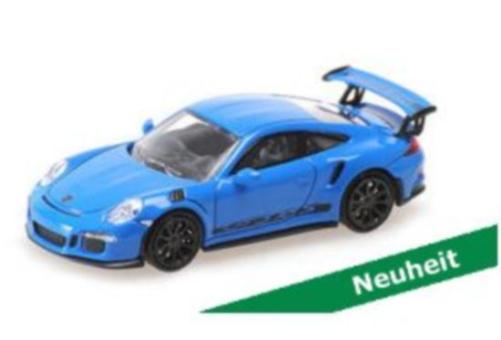 Minichamps 1:87 PORSCHE 911 GT3 RS – 2015 – BLUE W/ STRIPES 