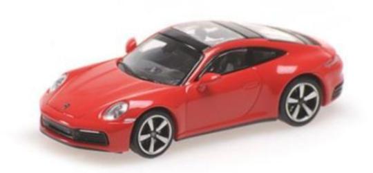 Minichamps 1:87 PORSCHE 911 (992) – CARRERA 4S – 2019 – red 