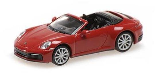 Minichamps 1:87 PORSCHE 911 (992) - CARRERA 4S CABRIOLET - 2019 - red 