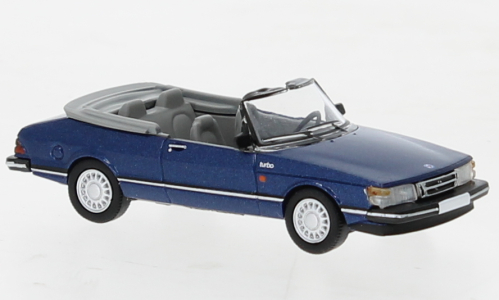 PCX Premium Classics Saab 900 Cabriolet, metallic-dunkelblau,1986 