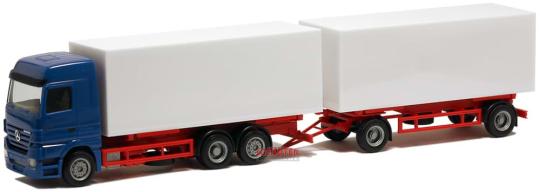 Herpa LKW MB Actros MP2 LH WKHZ blau/weiß 