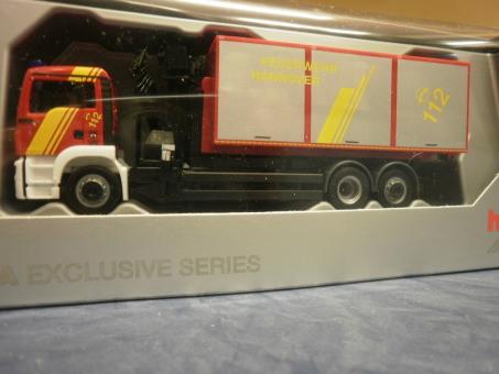 Herpa MAN TG-S M Abrollcontainer-LKW Feuerwehr Hannover 