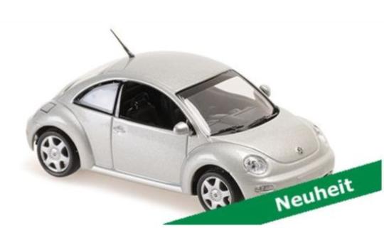 Minichamps 1:43 VOLKSWAGEN NEW BEETLE - 1998 - SILVER 940058000 