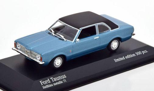 Minichamps 1:43 Ford Taunus 1970  - lightblue / top black 