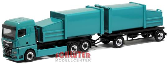 Herpa LKW MAN TG-X GM Pressmüllcontainer-HZ türkis 948371 