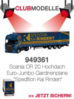 Herpa LKW Scania CR 20 HD Jumbo-Ga-KSZ Kai Rindert 949361 