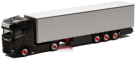 Herpa LKW Scania CS 20 HD Aerop. Ga-KSZ schwarz/silber 