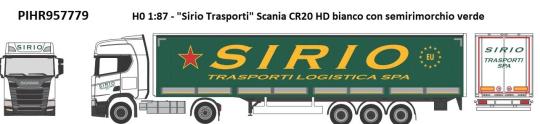 Herpa LKW Scania CR 20 HD/Aerop. PrSz Sirio Trasporti 957779 