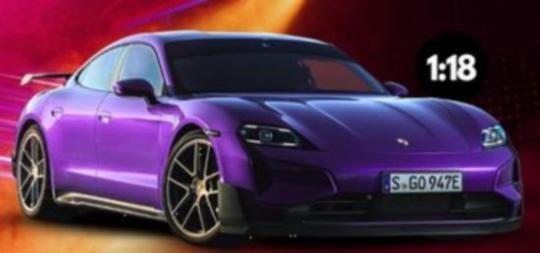 GT Spirit 1:18 PORSCHE TAYCAN TURBO GT PURPLE SKY METALLIC 2 