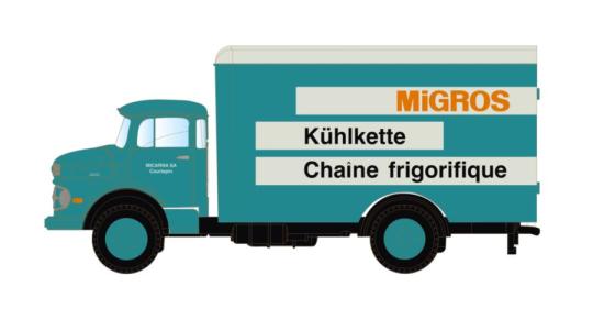 Minis LKW MB L322 Koffer MIGROS (CH) LC3470 