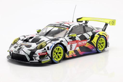 IXO 1:18 Porsche 911 GT3 R #8 24h Nürburgring 2019 - Iron Force (Yellow Wheels) 