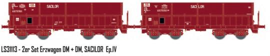 LS Models 1:87 2er Set Erzwagen DM SNCF / SACILOR, Ep.IV 