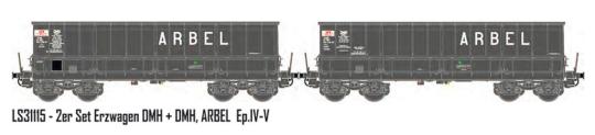 LS Models 1:87 2er Set Erzwagen DMH SNCF / ARBEL, Ep.IV-V 31115 